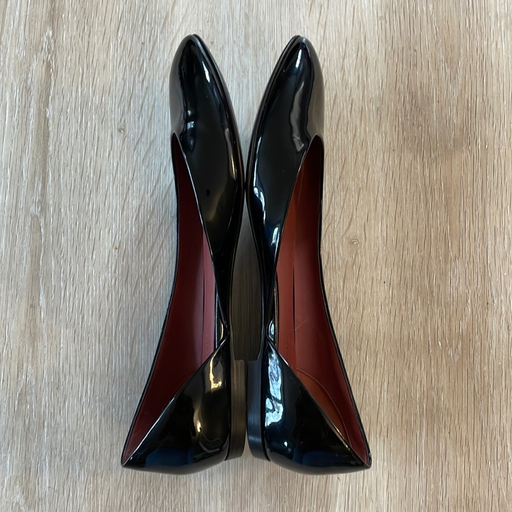 Bottega Veneta Black Patent D’Orsay Flats - 38.5 - Picture 5 of 8